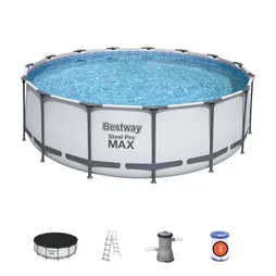 Piscine Hors-Sol Steel Pro Bestway, Diam.4,57 M X H. 1,22 M