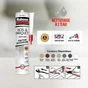 Mastic bois/parquet acrylique RUBSON blanc cartouche 280ml