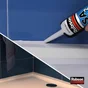 Mastic sanitaire silicone acetique RUBSON blanc cartouche 280ml