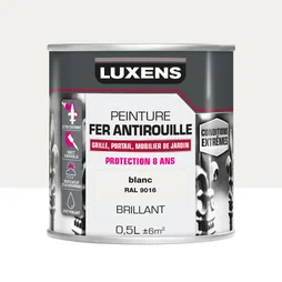 Peinture Fer Extérieur Luxens Blanc Glossy 0.5 L
