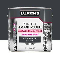 Peinture Fer Extérieur Luxens Gris Anthracite Glossy 2 L