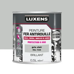 Peinture Fer Extérieur Luxens Gris Clair Glossy 0.5 L