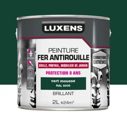 Peinture Fer Extérieur Luxens Vert Mousse Glossy 2 L