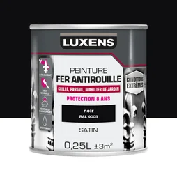 Peinture Fer Extérieur Luxens Noir Satiné 0.25 L