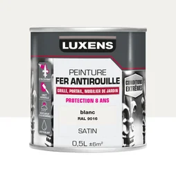 Peinture Fer Extérieur Luxens Blanc Satiné 0.5 L