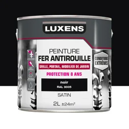 Peinture Fer Extérieur Luxens Noir Satiné 2 L
