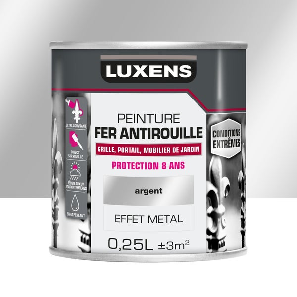 Peinture Fer Extérieur Luxens Argent Métallisé Glossy 0.25 L
