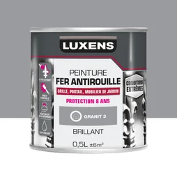 Peinture Fer Extérieur Luxens Granit 3 Glossy 0.5 L