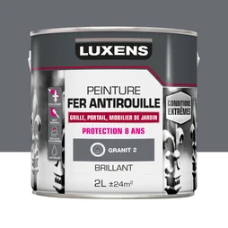Peinture Fer Extérieur Luxens Granit 2 Glossy 2 L