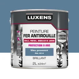 Peinture Fer Extérieur Luxens Bleu Provence Glossy 2 L