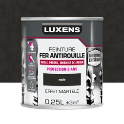 Peinture Fer Extérieur Luxens Noir Martelé 0.25 L