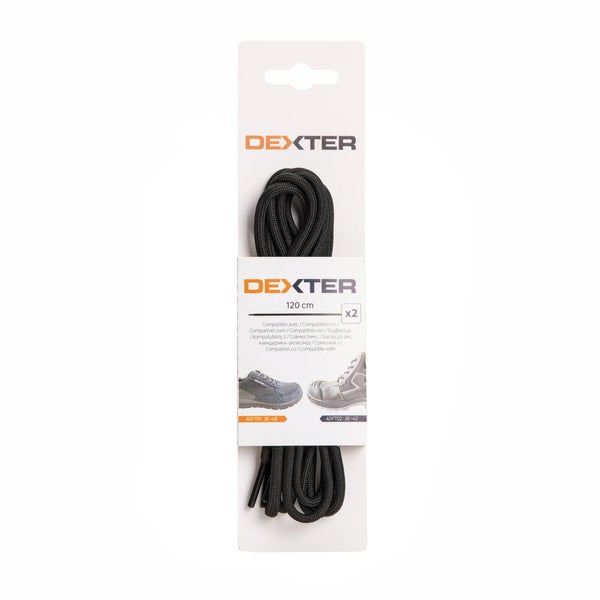 Lacets Noirs Pour Chaussures De Travail Basses Dexter, Taille Unique