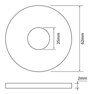 Joint wc pour soupape Wirquin L.6.2 X H.0.2 X P.3.5 cm