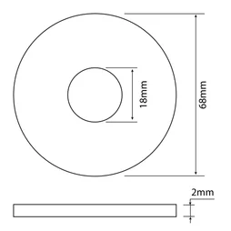 Joint wc pour soupape Porcher L.6.8 X H.0.2 X P.1.8 cm