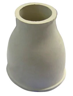 Cône wc double caoutchouc, L.65 x l.35 mm blanc