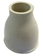 Cône wc double caoutchouc, L.65 x l.35 mm blanc