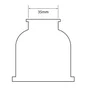 Cône wc double caoutchouc, L.65 x l.35 mm blanc