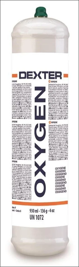 Bouteille non rechargeable de gaz oxygène 571Dx, DEXTER, 110 L