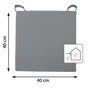 Galette de chaise JOY, gris l.40 x H.40 cm
