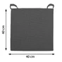 Galette de chaise JOY, anthracite l.40 x H.40 cm