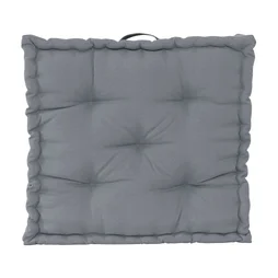 Coussin de sol Luck, gris l.40 x H.40 cm