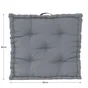 Coussin de sol Luck, gris l.40 x H.40 cm