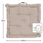 Coussin de sol Luck, beige l.60 x H.60 cm