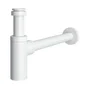 Siphon découpable DESIGN avec tube et rosace à visser EQUATION diam. 32 mm, blanc