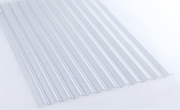Plaque De Toiture Petite Onde Pvc Transparent L.0.9 X L.3 M Pevelite