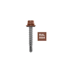 Kit De 100 Fixations, L.160 Mm Terracotta Ral 8004, Pour Plaques Rooftile