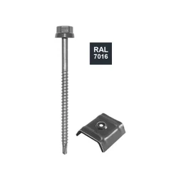 Kit De 50 Fixations, L.100 Mm Gris Ral 7016 Bol-Fixations