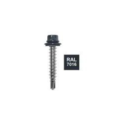 100 Vis Acier Bol-Fixations, Diam.4.9 Mm X L.35 Mm Ral7016