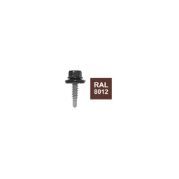 25 Vis Rouge Brique Ral 8012 4.8X20 Mm