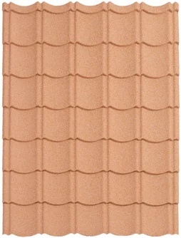 Plaque Aspect Tuile Easy Tuile Acier Terracotta L.0.86 X L.1.14 M Standard