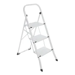 Marchepied en acier à 3 marches, HAILO, blanc
