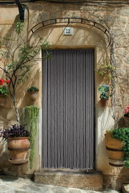 Rideau De Porte Corde Coton Tressé Gris 90 X 200 Cm