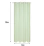 Rideau tamisant, coton biologique, Leya vert l.140 x H.280 cm