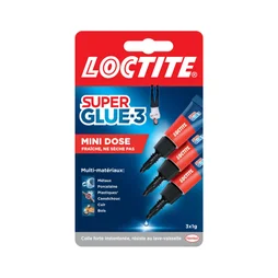 Colle de reparation loctite superglue-3 universel liquide tube 1g x3