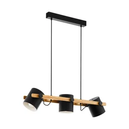 Suspension, Industriel Acier Inoxydable Eglo Hornwood 3 Lumière(S)