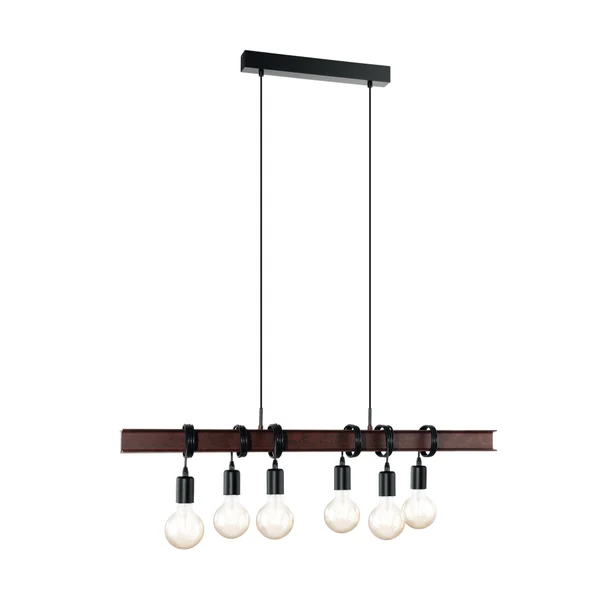 Suspension, Industriel Acier Rouille Eglo Medbourne 6 Lumière(S) D.0 Cm