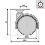 Roulette Fixe Platine, Diam.35 Mm