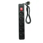 Multiprise filaire avec interrupteur, 5 prises noir, 1.5M, LEXMAN