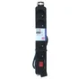 Multiprise filaire avec interrupteur, 5 prises noir, 1.5M, LEXMAN