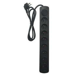 Multiprise Filaire, 8 Prises Noir, 1.5M, Lexman