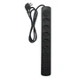 Multiprise Filaire, 8 Prises Noir, 1.5M, Lexman