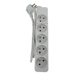 Multiprise filaire, 5 prises blanc, 1M