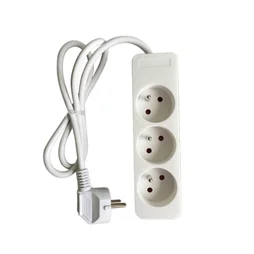 Multiprise filaire 1m 3 prises blanc