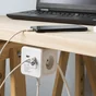 Bloc multiprise cube usb filaire, 4 prises blanc, 1.5m , LEXMAN