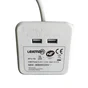 Bloc multiprise cube usb filaire, 4 prises blanc, 1.5m , LEXMAN