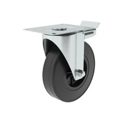 Roulette pivotante à platine, diam.125 mm